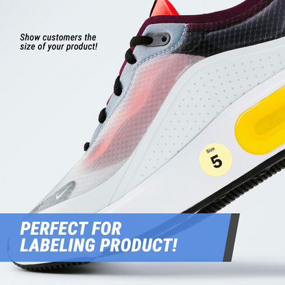 0.75in Sticker: Size 5 Clothing and Footwear Label Pack