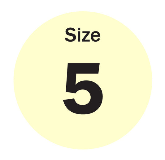 0.75in Sticker: Size 5 Clothing and Footwear Label Pack