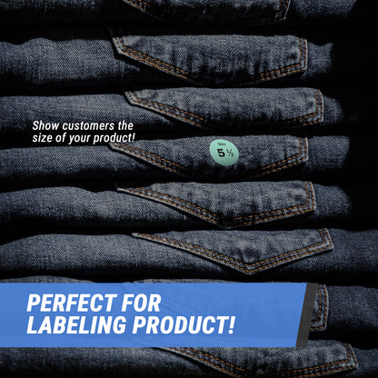 0.75in Sticker: Size 5.5 Clothing and Footwear Label Pack
