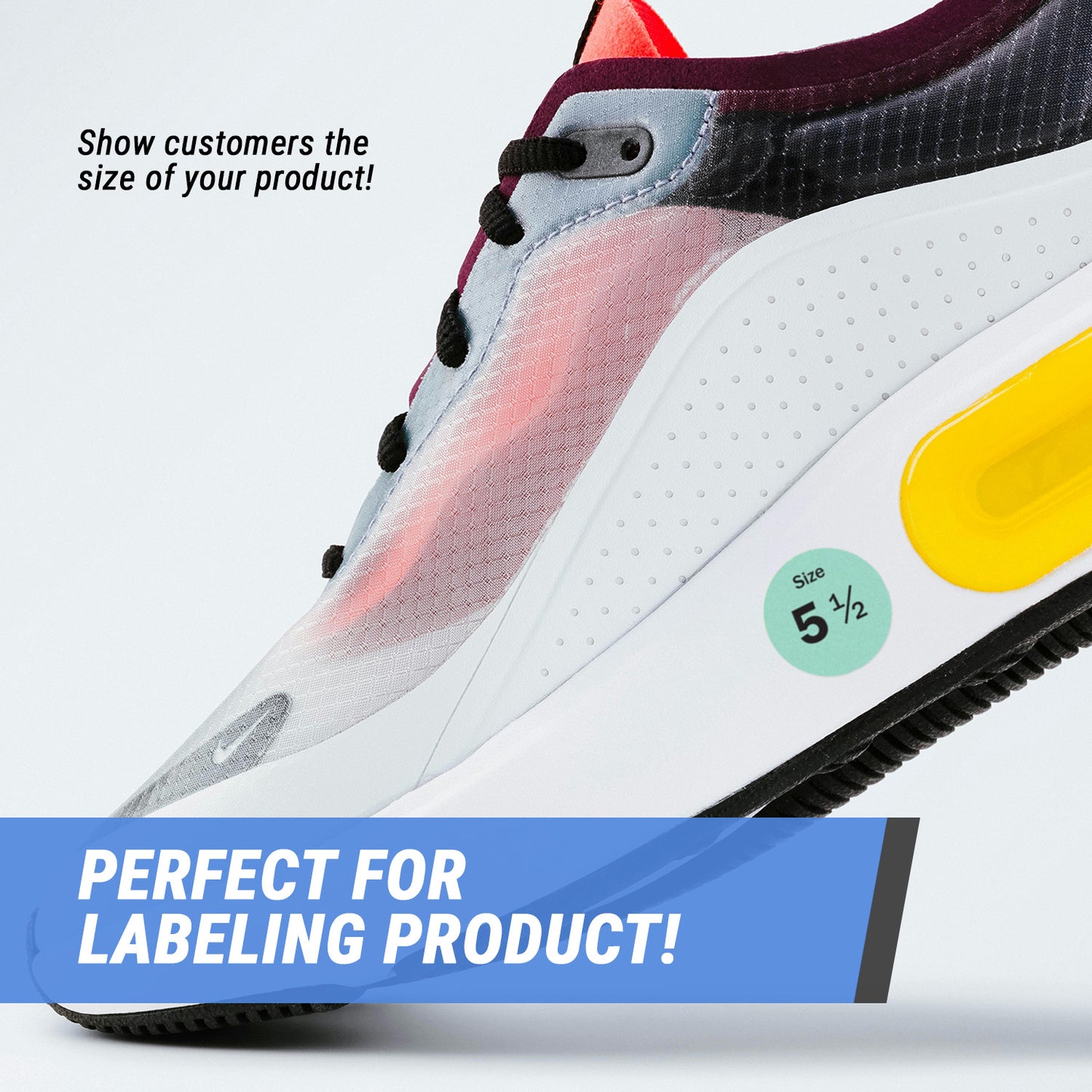 0.75in Sticker: Size 5.5 Clothing and Footwear Label Pack