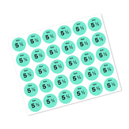 0.75in Sticker: Size 5.5 Clothing and Footwear Label Pack