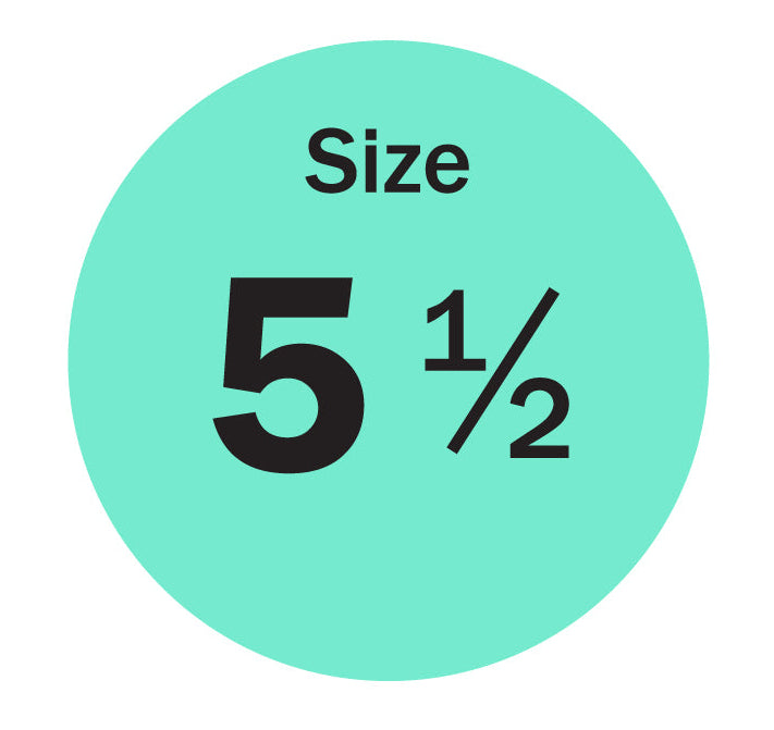 0.75in Sticker: Size 5.5 Clothing and Footwear Label Pack