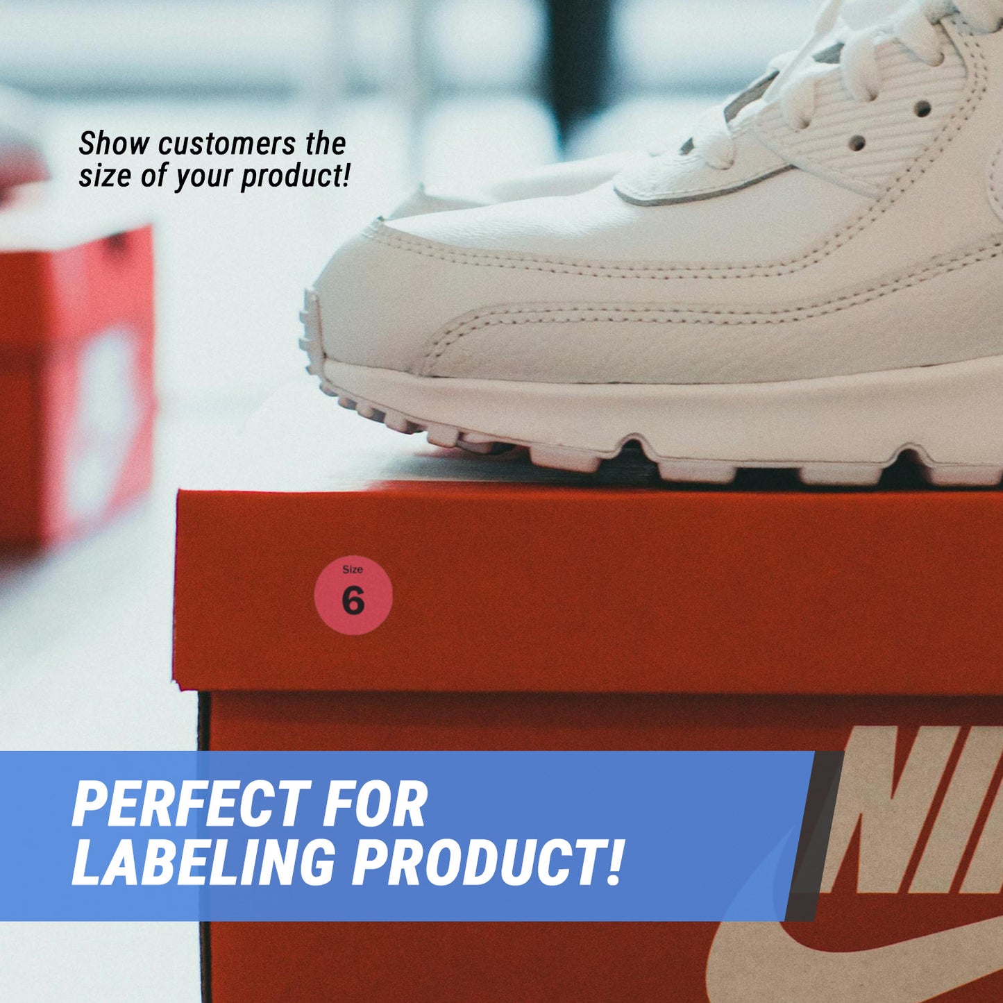 0.75in Sticker: Size 6 Clothing and Footwear Label Pack
