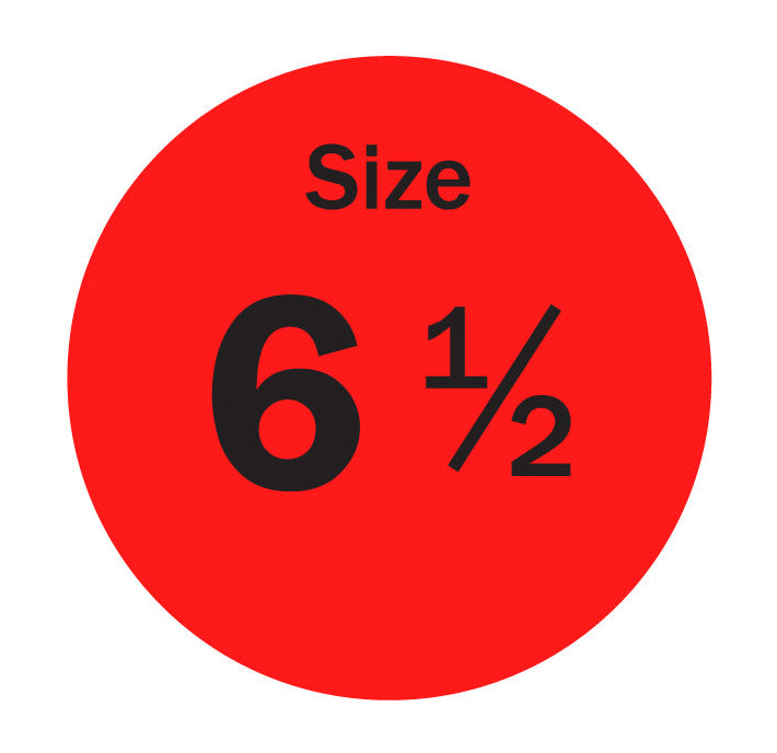 0.75in Sticker: Size 6.5 Clothing & Footwear Label Pack
