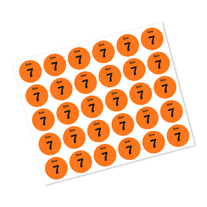0.75in Sticker: Size 7 Clothing & Footwear Label Pack