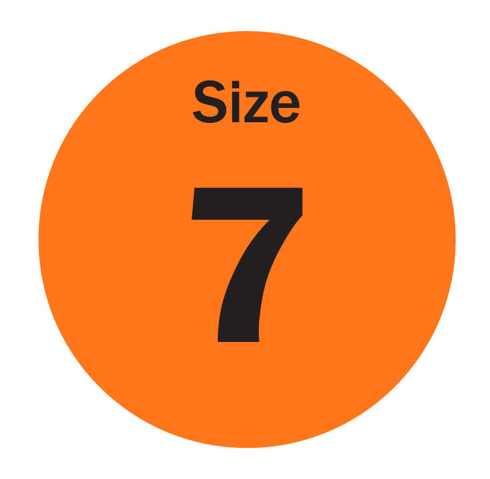 0.75in Sticker: Size 7 Clothing & Footwear Label Pack