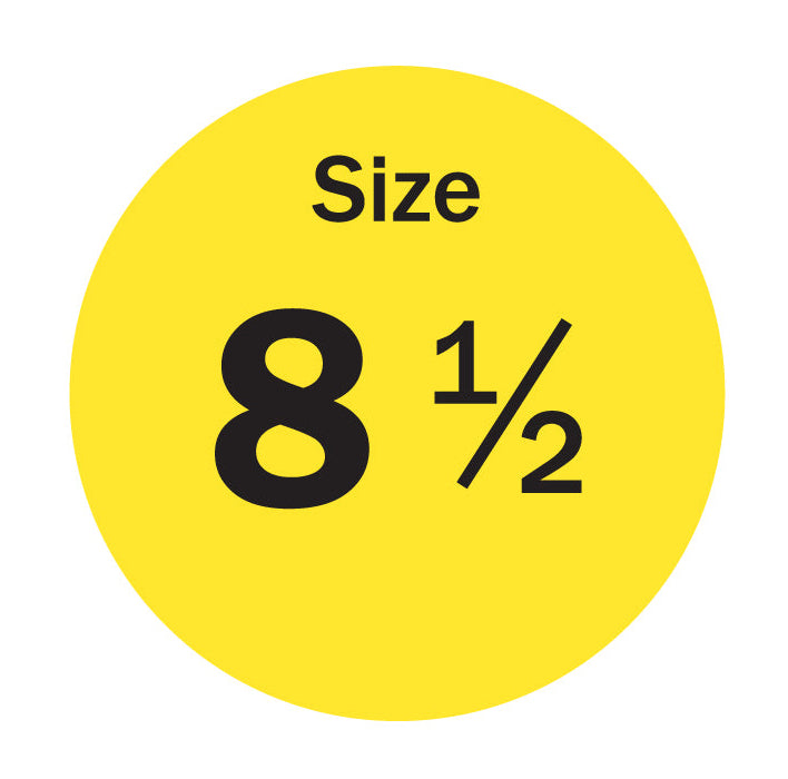 0.75in Sticker: Size 8.5 Clothing & Footwear Label Pack
