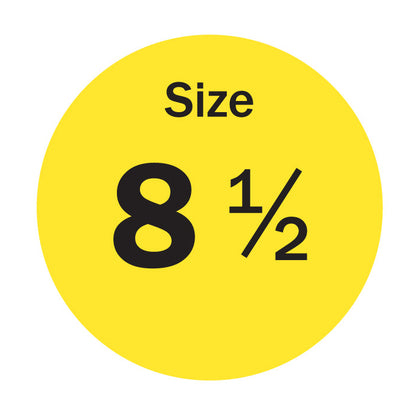 0.75in Sticker: Size 8.5 Clothing & Footwear Label Pack