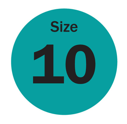 0.75in Sticker: Size 10 Clothing & Footwear Label Pack