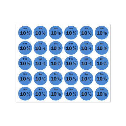 0.75in Sticker: Size 10.5 Clothing & Footwear Label Pack