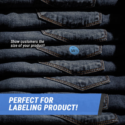 0.75in Sticker: Size 10.5 Clothing & Footwear Label Pack