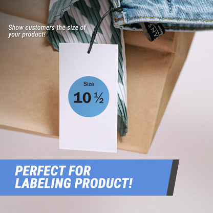 0.75in Sticker: Size 10.5 Clothing & Footwear Label Pack