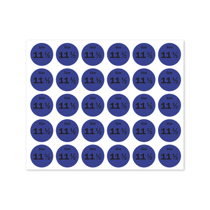 0.75in Sticker: Size 11.5 Clothing & Footwear Label Pack