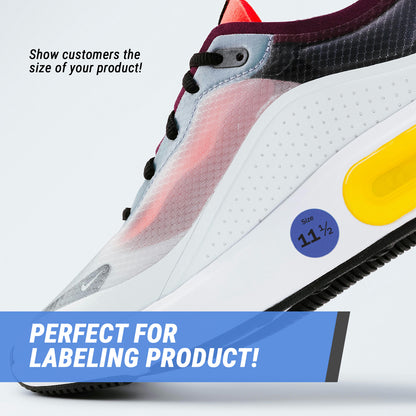 0.75in Sticker: Size 11.5 Clothing & Footwear Label Pack