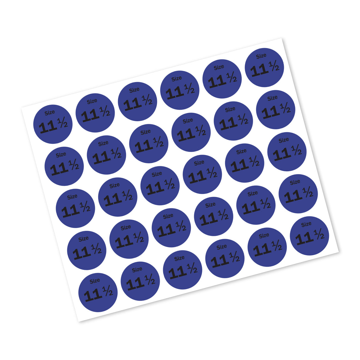 0.75in Sticker: Size 11.5 Clothing & Footwear Label Pack