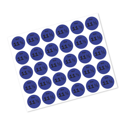 0.75in Sticker: Size 11.5 Clothing & Footwear Label Pack