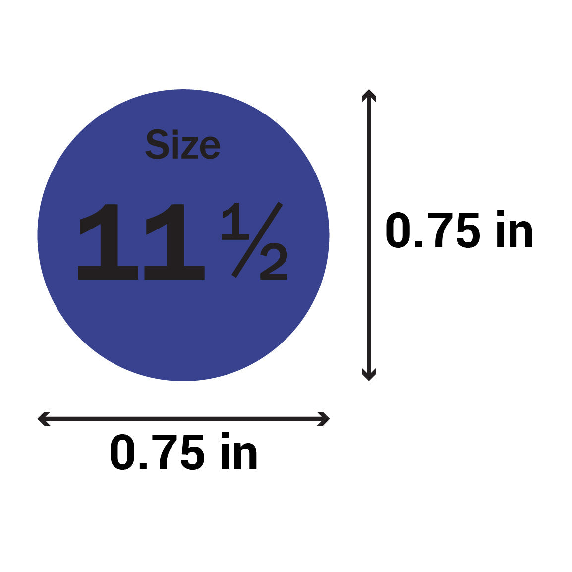 0.75in Sticker: Size 11.5 Clothing & Footwear Label Pack