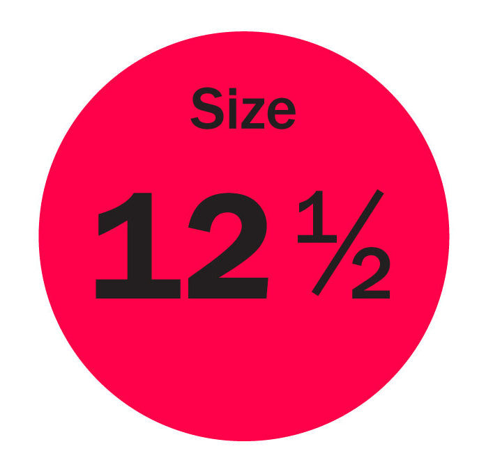 0.75in Sticker: Size 12.5 Clothing & Footwear Label Pack