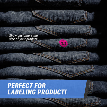 0.75in Sticker: Size 13 Clothing & Footwear Label Pack