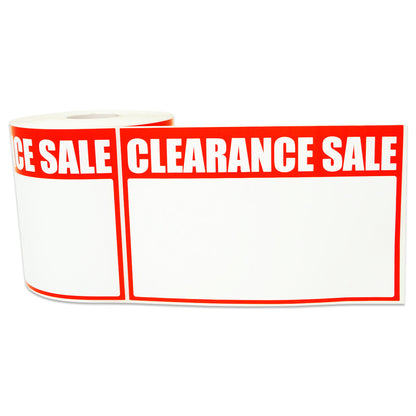 5.5 x 3.5in Sticker: Write-In Clearance Sale Label Roll