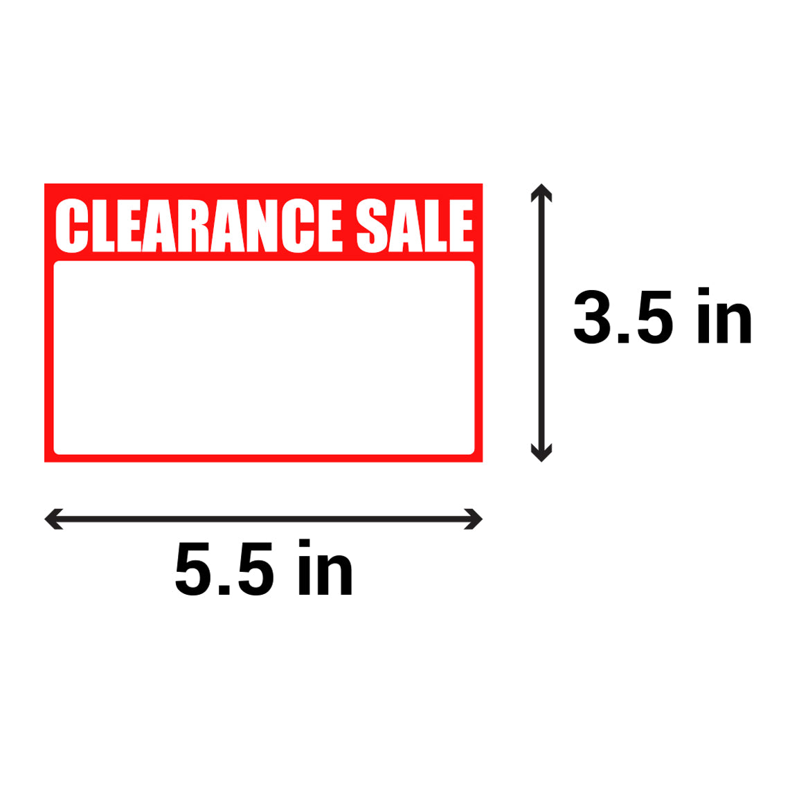 5.5 x 3.5in Sticker: Write-In Clearance Sale Label Roll