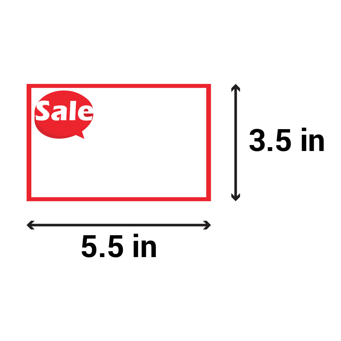 5.5 x 3.5in Sticker: Write-In Sale Label Roll