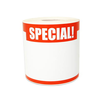 5.5 x 3.5in Sticker: Write-In Special Retail Label Roll