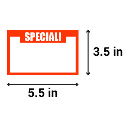 5.5 x 3.5in Sticker: Write-In Special Retail Label Roll