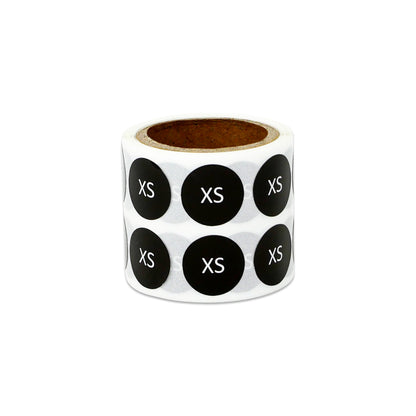 0.5in Sticker: X-Small Clothing Apparel Label (Size XS)