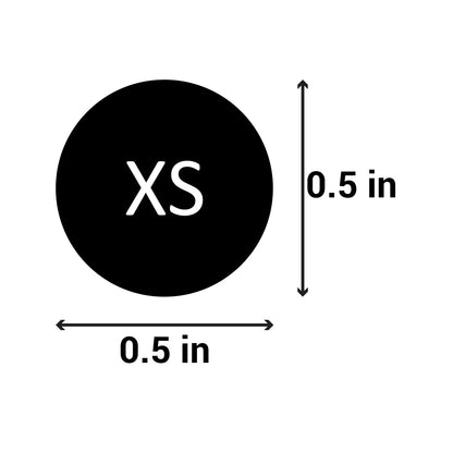 0.5in Sticker: X-Small Clothing Apparel Label (Size XS)