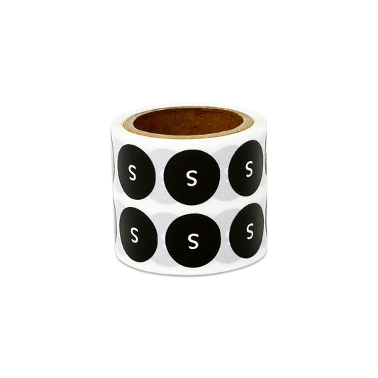 0.5in Sticker: Small Clothing Apparel Label (Size S)