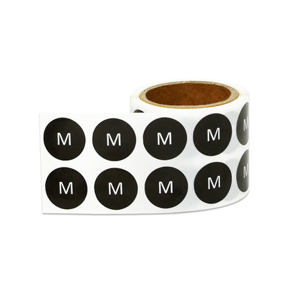 0.5in Sticker: Medium Clothing Apparel Label (Size M)