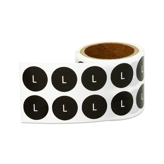 0.5in Sticker: Large Clothing Apparel Label (Size L)
