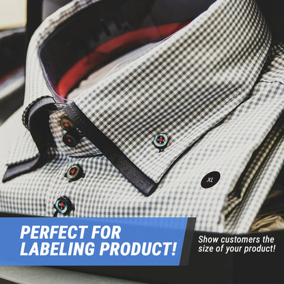 0.5in Sticker: X-Large Clothing Apparel Label (Size XL)