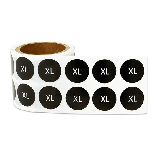 0.5in Sticker: X-Large Clothing Apparel Label (Size XL)