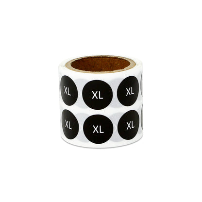0.5in Sticker: X-Large Clothing Apparel Label (Size XL)