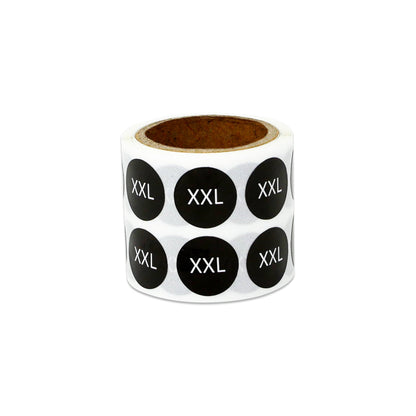 0.5in Sticker: XX-Large Clothing Apparel Label (Size XXL)