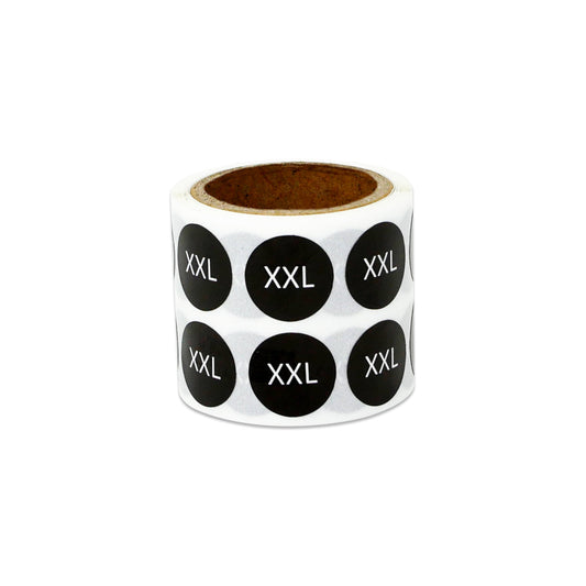 0.5in Sticker: XX-Large Clothing Apparel Label (Size XXL)