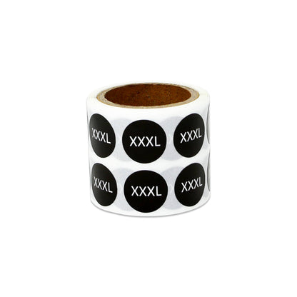 0.5in Sticker: XXX-Large Clothing Apparel Label (Size XXXL)