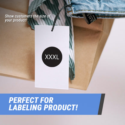 0.5in Sticker: XXX-Large Clothing Apparel Label (Size XXXL)
