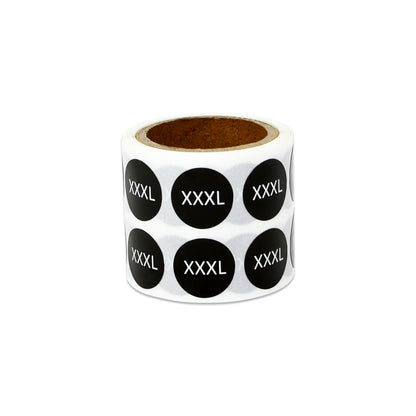 0.5in Sticker: XXX-Large Clothing Apparel Label (Size XXXL)
