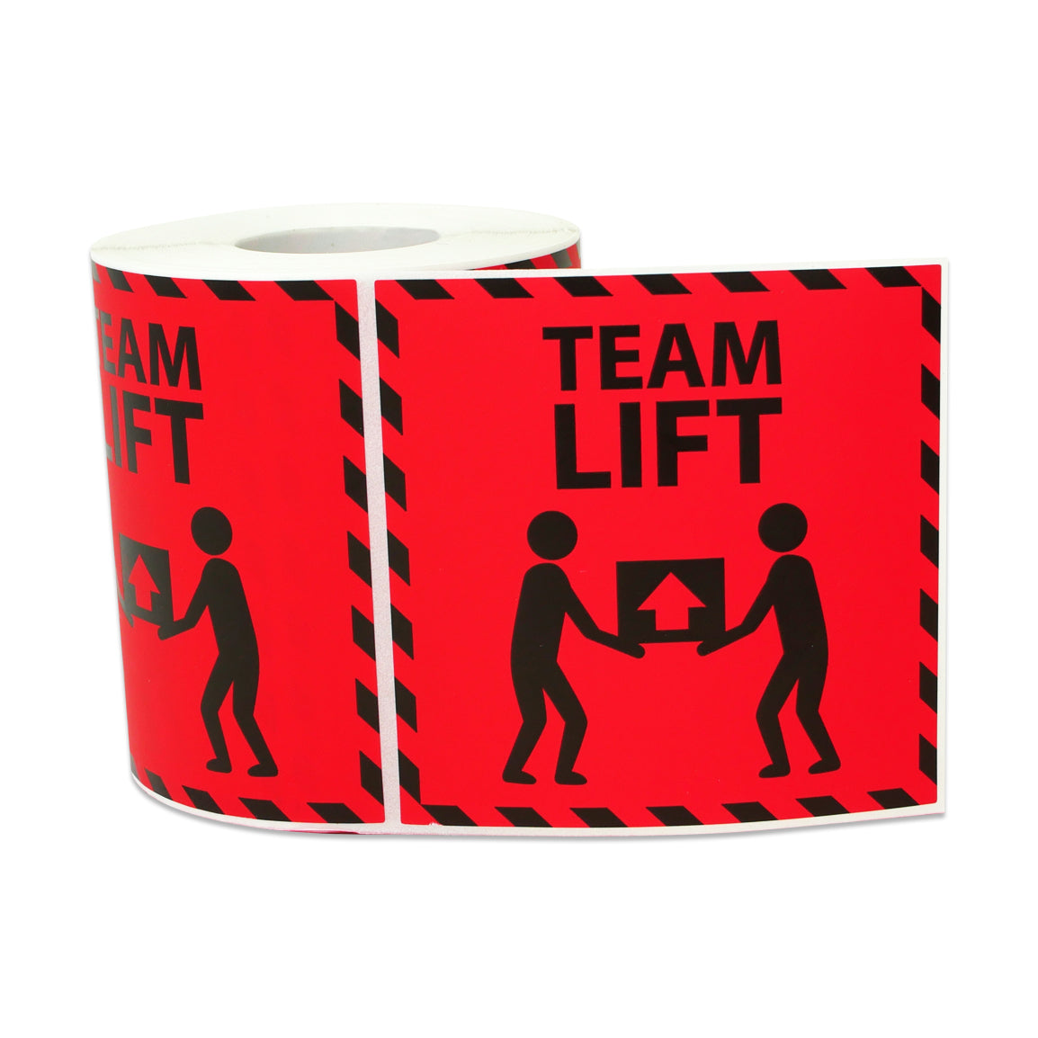 3 x 3in Sticker: Team Lift Caution Label Roll