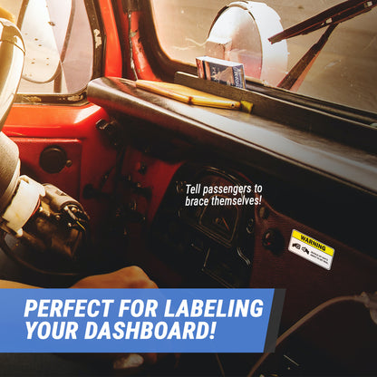 4 x 1.8in Sticker: Buckle Up Vehicle Safety Label