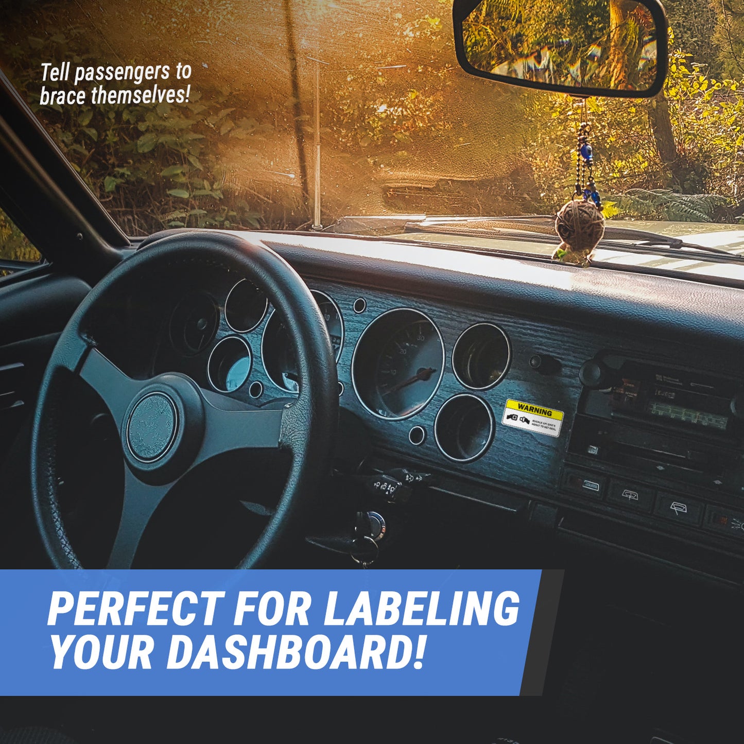 4 x 1.8in Sticker: Buckle Up Vehicle Safety Label