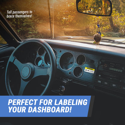 4 x 1.8in Sticker: Buckle Up Vehicle Safety Label