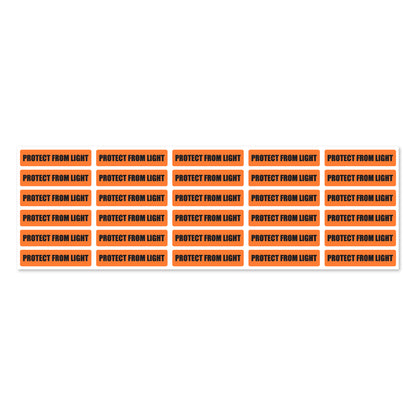 1.63 x 0.38in Sticker: Protect from Light Label (Orange)