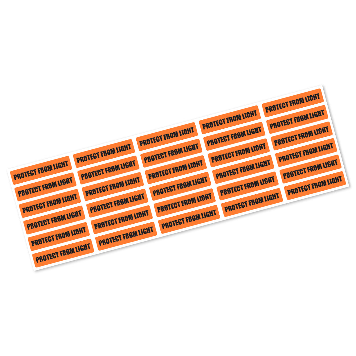 1.63 x 0.38in Sticker: Protect from Light Label (Orange)