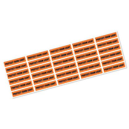 1.63 x 0.38in Sticker: Protect from Light Label (Orange)