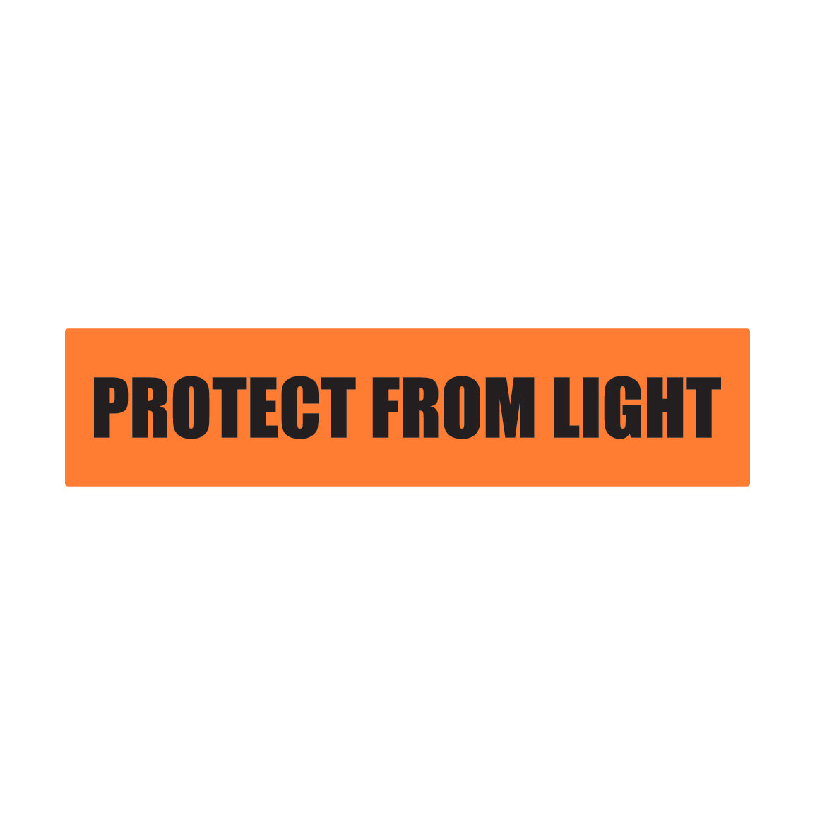 1.63 x 0.38in Sticker: Protect from Light Label (Orange)