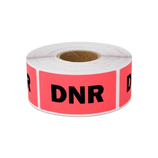 2 x 1in Sticker: DNR Do Not Resuscitate Medical Label Roll